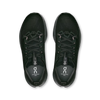 Men's On Cloudsurfer Max. Black upper. Black midsole. Top view.