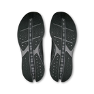 Men's On Cloudsurfer Max. Black upper. Black midsole. Bottom view.