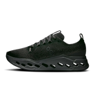 Men's On Cloudsurfer Max. Black upper. Black midsole. Medial view.