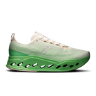Men's On Running Cloudsurfer Max. White/Green upper. Green midsole. Lateral view.