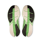 Men's On Running Cloudsurfer Max. White/Green upper. Green midsole. Bottom view.