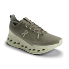 Men's On Running Cloudsurfer Max. Tan upper. Off White midsole. Lateral view.