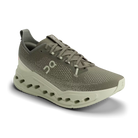 Men's On Running Cloudsurfer Max. Tan upper. Off White midsole. Lateral view.