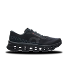 Men's On Running. Cloudmonster 3. Black upper. Black midsole. Lateral view.
