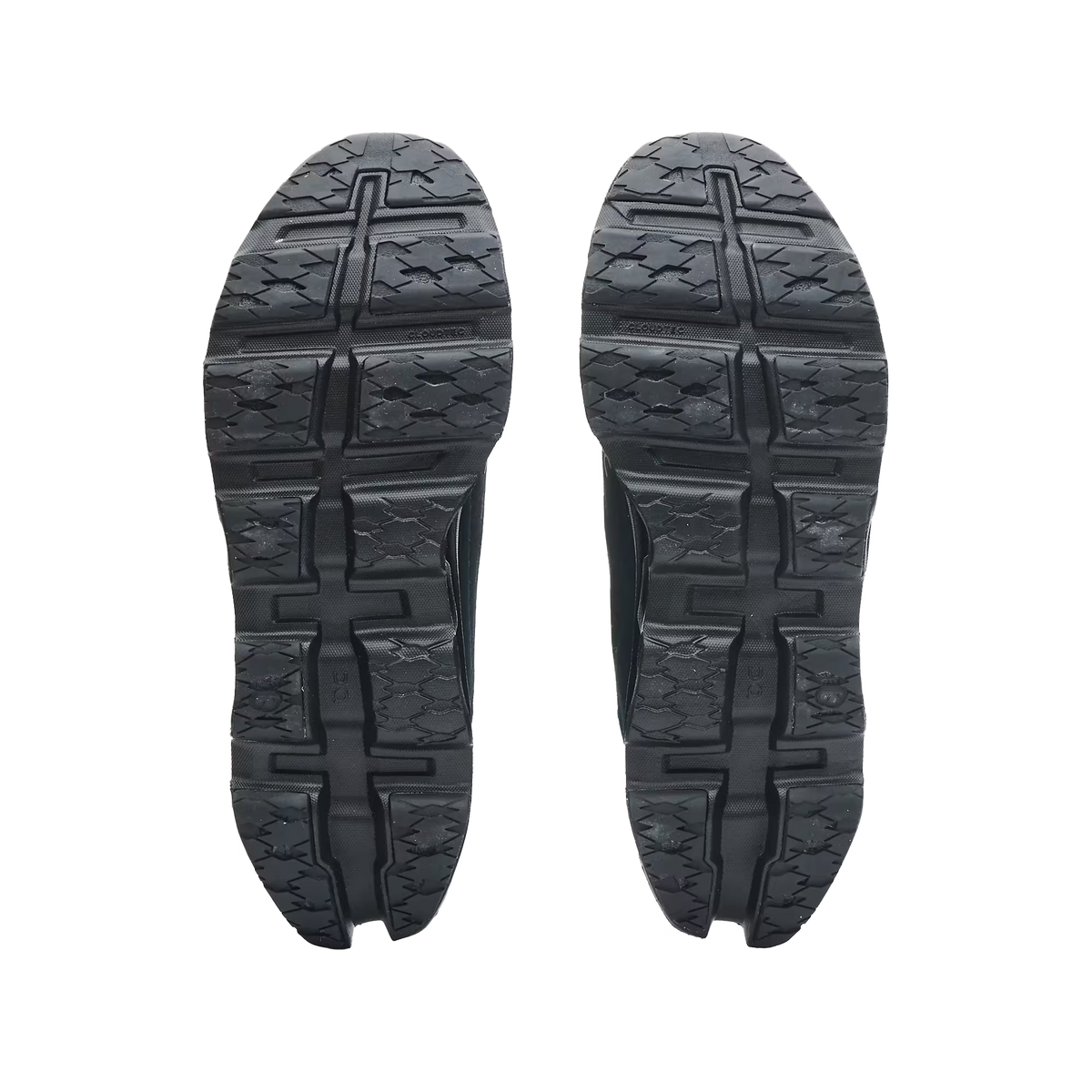 Men's On Running. Cloudmonster 3. Black upper. Black midsole. Bottom view.