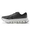 Men's On Running. Cloudmonster 3 Hyper. Black upper. White midsole. Medial view.