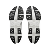 Men's On Running. Cloudmonster 3 Hyper. Black upper. White midsole. Bottom view.