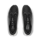Men's On Running. Cloudmonster 3 Hyper. Black upper. White midsole. Top view.