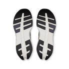 Men's On Running Cloudrunner 3. Black upper. White midsole. Bottom view.