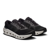 Men's On Running Cloudrunner 3. Black upper. White midsole. Lateral view.