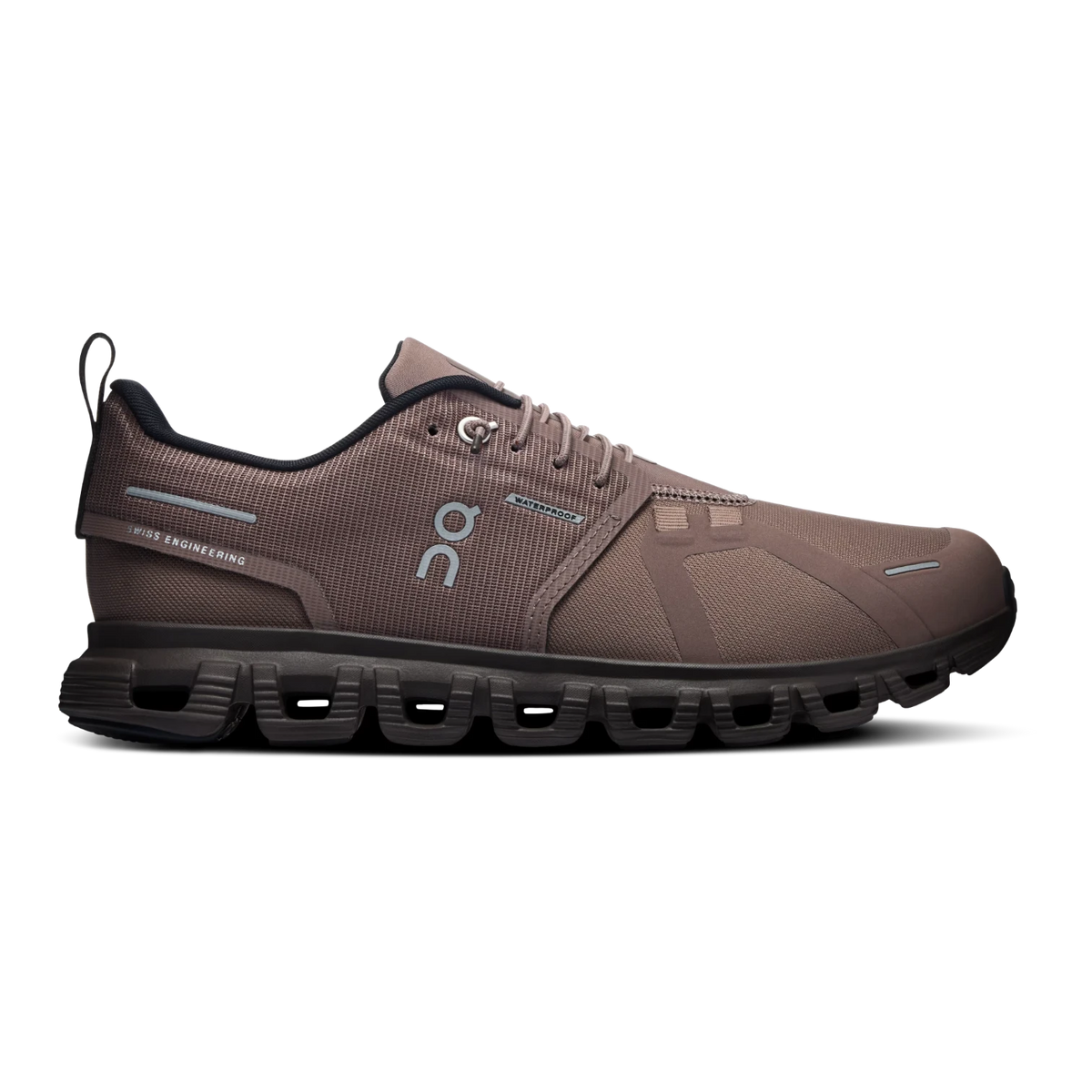 On Cloud 6 Waterproof women's shoe in Ash/Sable, lateral view