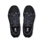 Women's On Cloudsurfer 2. Black upper. Black midsole. Top view.