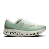 Women's On Cloudsurfer 2. Light Green upper. White midsole. Lateral view.