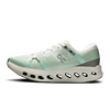 Women's On Cloudsurfer 2. Light Green upper. White midsole. Medial view.