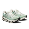 Women's On Cloudsurfer 2. Light Green upper. White midsole. Lateral view.