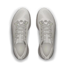 Women's On Running. Cloudsurfer Max. Light Grey upper. Grey midsole. Top view.