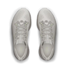 Women's On Running. Cloudsurfer Max. Light Grey upper. Grey midsole. Top view.
