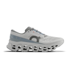 Women's On Running. Cloudmonster 3. White upper. White midsole. Lateral view.