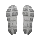 Women's On Running. Cloudmonster 3. White upper. White midsole. Bottom view.