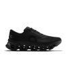 Women's On Running. Cloudmonster 3. Black upper. Black midsole. Lateral view.