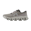Women's On Running. Cloudmonster 3. Grey upper. Off White midsole. Medial view.