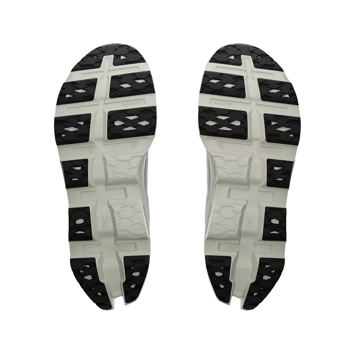 Women's On Running. Cloudmonster 3. Navy upper. Off White midsole. Bottom view.