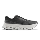 Women's On Running. Cloudmonster 3 Hyper. Black upper. White midsole. Lateral view.