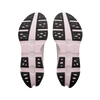 Women's On Running. Cloudmonster 3 Hyper. White upper. White midsole. Bottom view.