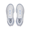 Women's On Running Cloudrunner 3. Light Grey upper. Light Blue midsole. Top view.