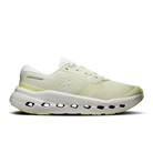 Women's On Running Cloudrunner 3. Light Yellow upper. White midsole. Lateral view.