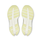 Women's On Running Cloudrunner 3. Light Yellow upper. White midsole. Bottom view.