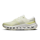 Women's On Running Cloudrunner 3. Light Yellow upper. White midsole. Medial view.