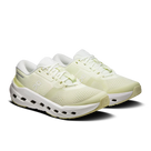 Women's On Running Cloudrunner 3. Light Yellow upper. White midsole. Lateral view.