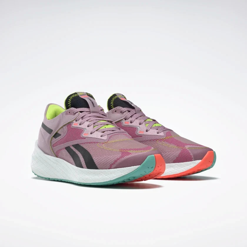 Women's Reebok Floatride Energy Symmetros 2 in Infused Lilac/Acid Yellow/Semi Classic Teal - lateral view