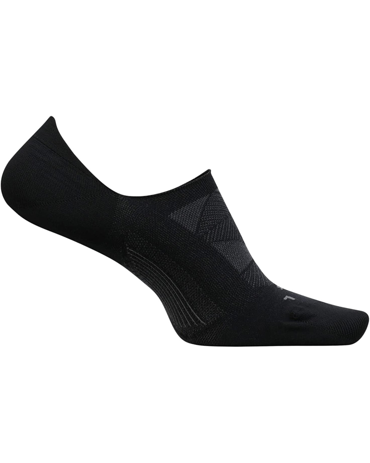 Alternate view of Feetures Elite Ultra Light Cushion Invisible socks in Black.