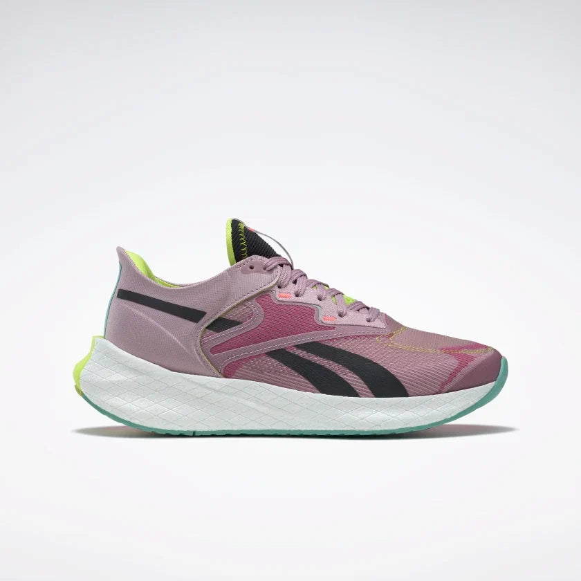 Women's Reebok Floatride Energy Symmetros 2 in Infused Lilac/Acid Yellow/Semi Classic Teal - medial view
