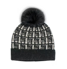 Mitchie's Matchings Tweed Knitted Hat with Fox Fur Pom Women's