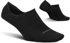 Feetures Elite Ultra Light Cushion Invisible socks in Black, unisex no-show running socks.