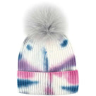 Mitchie's Matchings | Tie Dye Knitted Hat with Fox Fur Pom | Women's