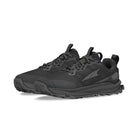 Women's Altra Lone Peak 9 in Black, lateral view.