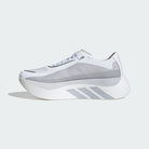 Adidas Hyperboost Edge women's running shoe in Cloud White/Light Solid Grey/Silver Metallic - opposite side profile