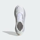 Adidas Hyperboost Edge women's running shoe in Cloud White/Light Solid Grey/Silver Metallic - top view