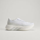Adidas Hyperboost Edge women's running shoe in Cloud White/Silver Metallic/Zero Metalic — side profile