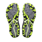 Altra Experience Wild 3 men's shoes in Black/Night Owl/Acid Lime — outsoles of the pair.