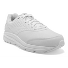 Women's Brooks Addiction Walker 2. White upper. White midsole. Lateral view.