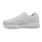 Women's Brooks Addiction Walker 2. White upper. White midsole. Medial view.