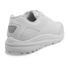 Women's Brooks Addiction Walker 2. White upper. White midsole. Rear/Lateral view.