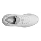 Women's Brooks Addiction Walker 2. White upper. White midsole. Top view.
