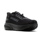Brooks Ghost 18 GTX men's Black/Black/Ebony angled lateral view