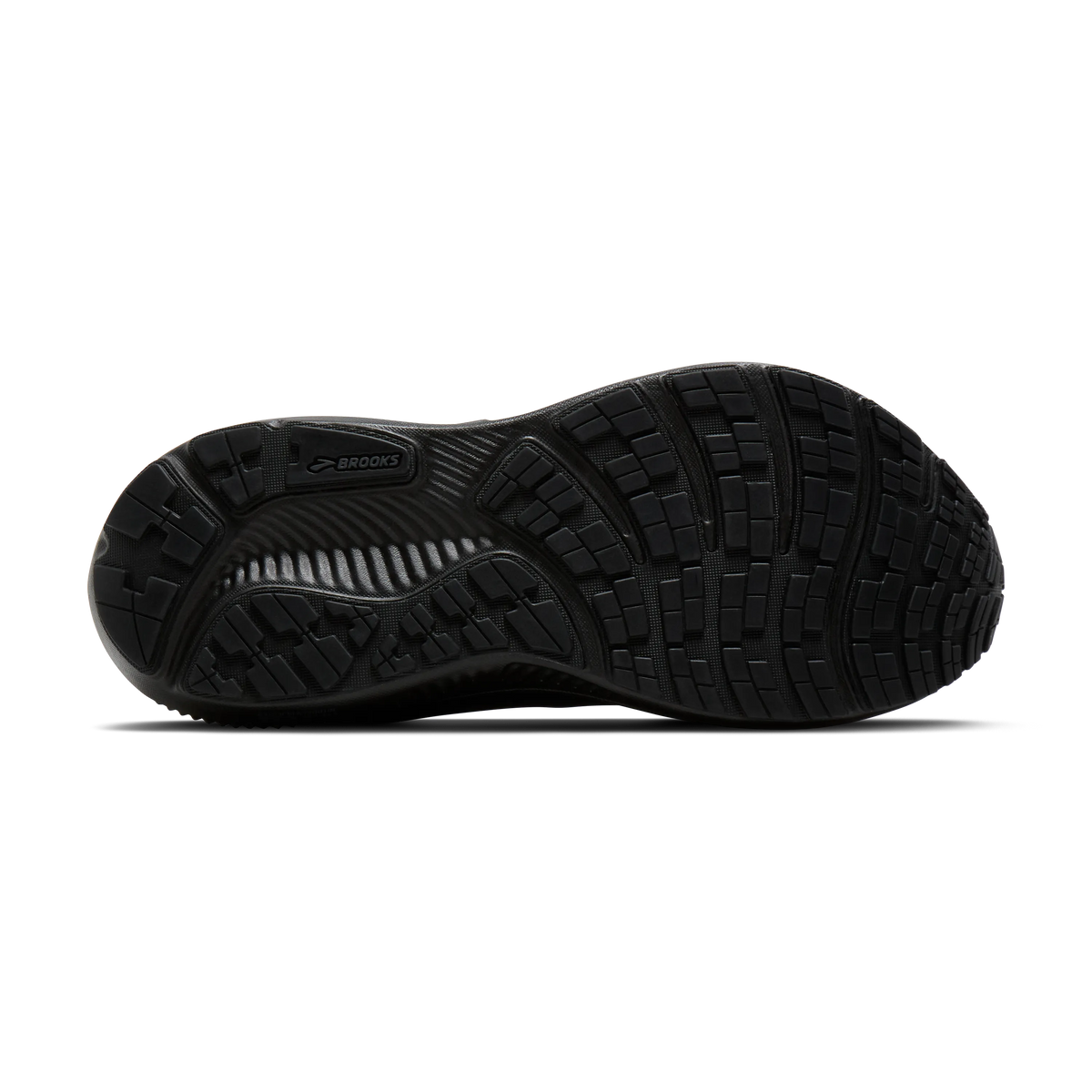 Brooks Ghost 18 GTX men's Black/Black/Ebony outsole view